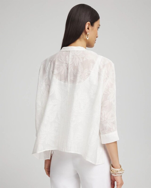 Black Label Button Up Cape Hem Top - image 3